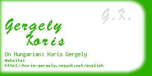 gergely koris business card